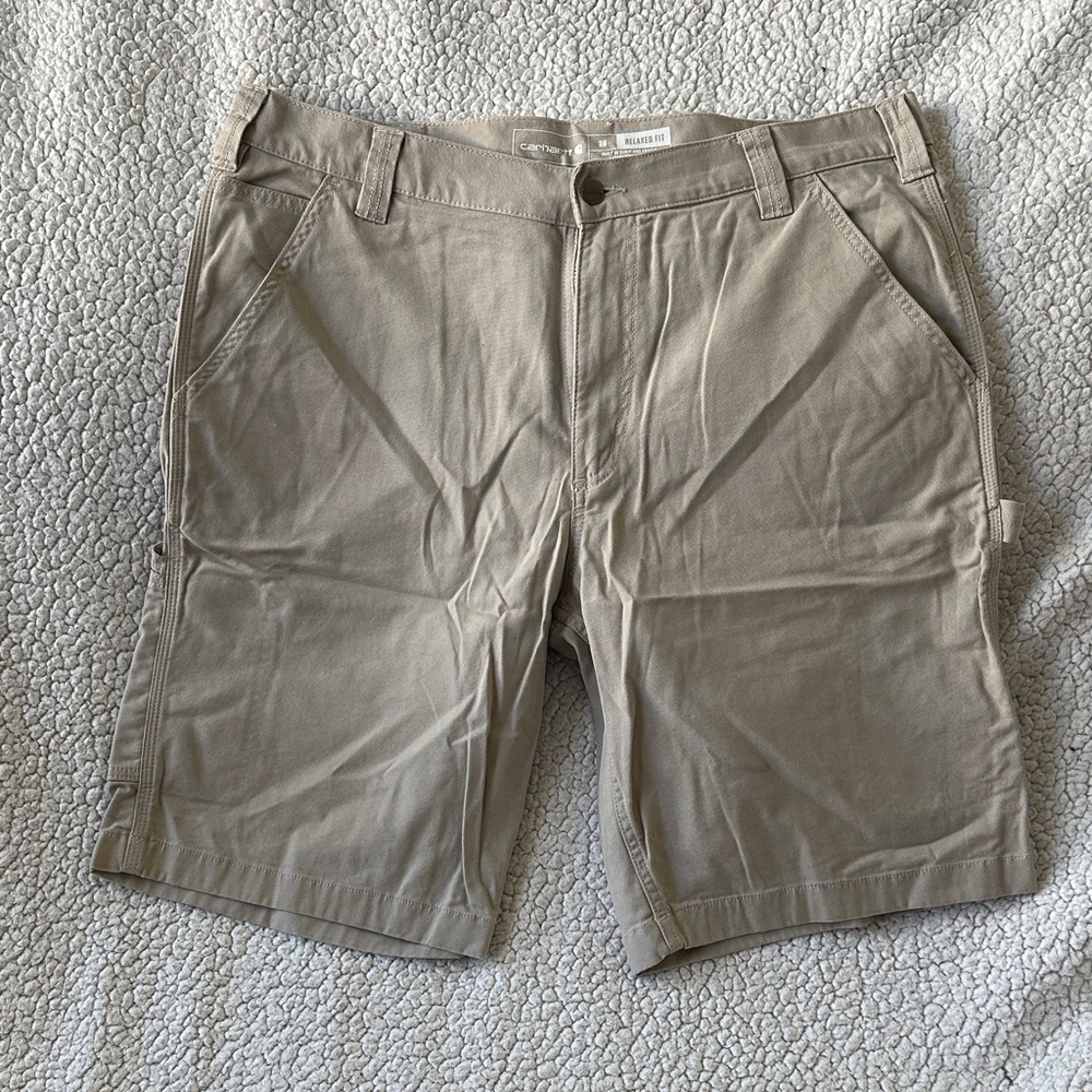 Carhartt Men's Beige Flat Front Shorts